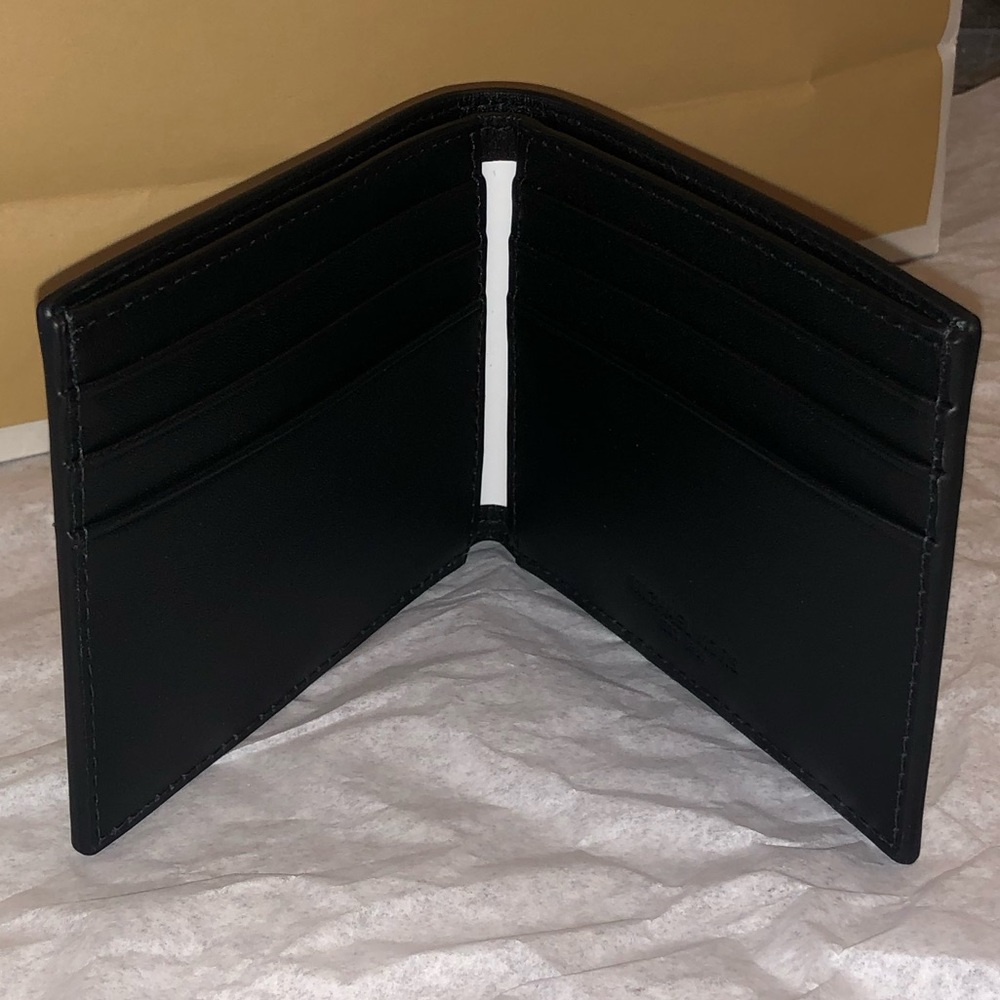 🆕 Michael Kors MK Men’s Wallet Slim White Stripe - Picture 4 of 5